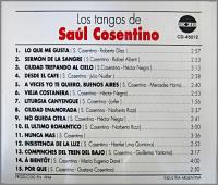 Saul Cosentino   / Los tangos de