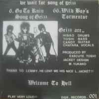 GEIZZ　ゲイズ / we wait for song of geizz