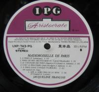 ジャクリーヌ・フランソワ - パリのお嬢さん UXP-743-PG/中古CD