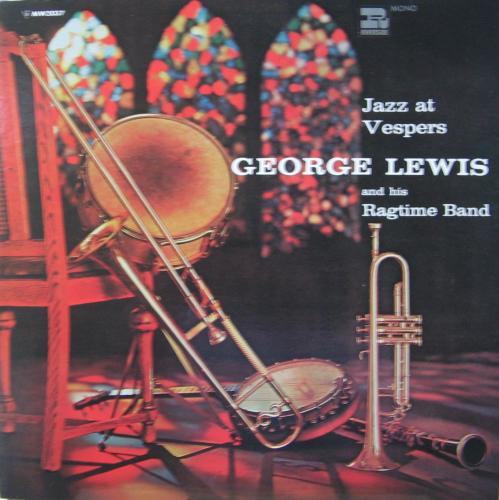 GEORGE LEWIS ジャズ AT VESPERS LP 12 VINYL RECORD VG+ RIVERSIDE