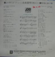 日高富明 ガロ シークレット ゾーン L 287a 中古cd レコード Dvdの超専門店 Fanfan